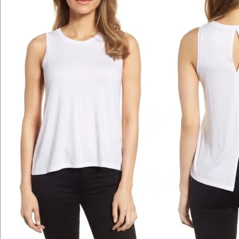 Halogen White Back Keyhole Tank Top Size XS New with Tags